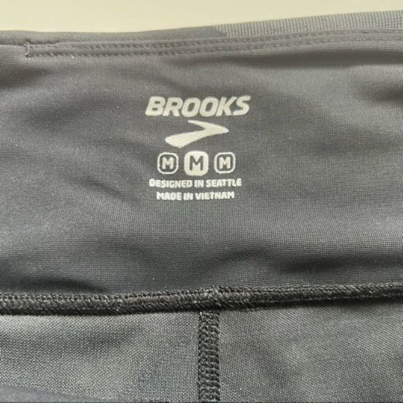 Brooks Black and Gray/ Black Jacquard Formation Cropped Leggings - M - Picture 5 of 8